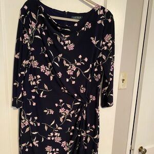Navy floral Lauren dress